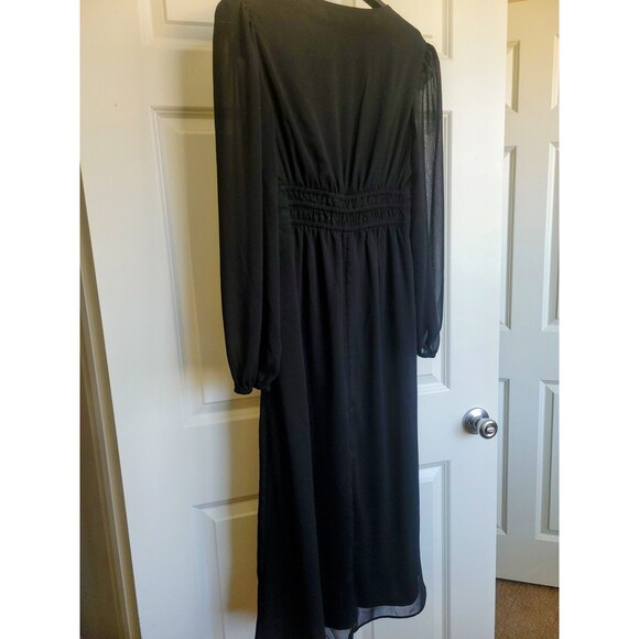 Sofia Jeans Women's Black Empire Dress | Long Sleeves, Mid Calf Length | Size Sm - Picture 3 of 7